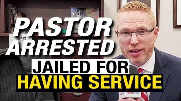 Pastor arrested: jailed for having service
